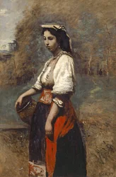 Italienne à la fontaine